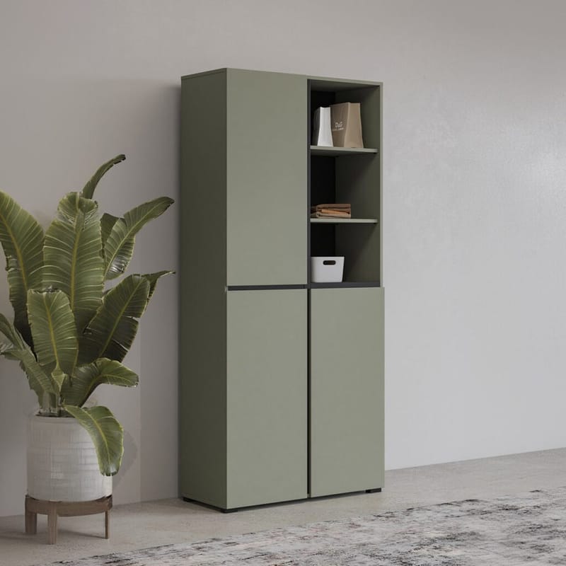 Garderob Kors 3 dörrar - Grön - Förvaring - Sko- & klädförvaring - Garderober & garderobssystem