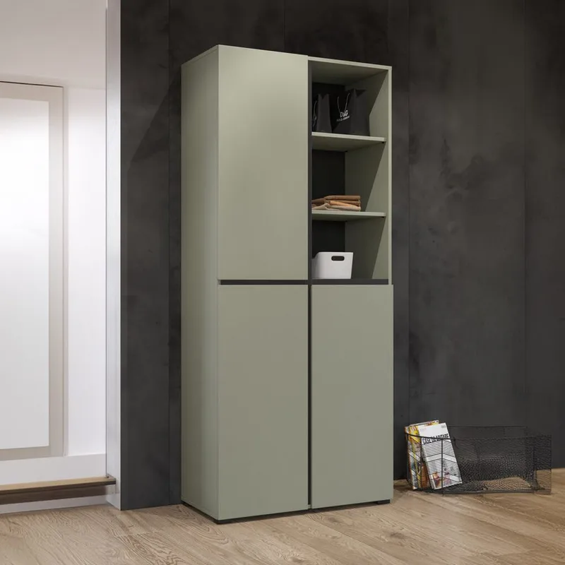 Garderob Kors 3 dörrar - Grön - Förvaring - Sko- & klädförvaring - Garderober & garderobssystem
