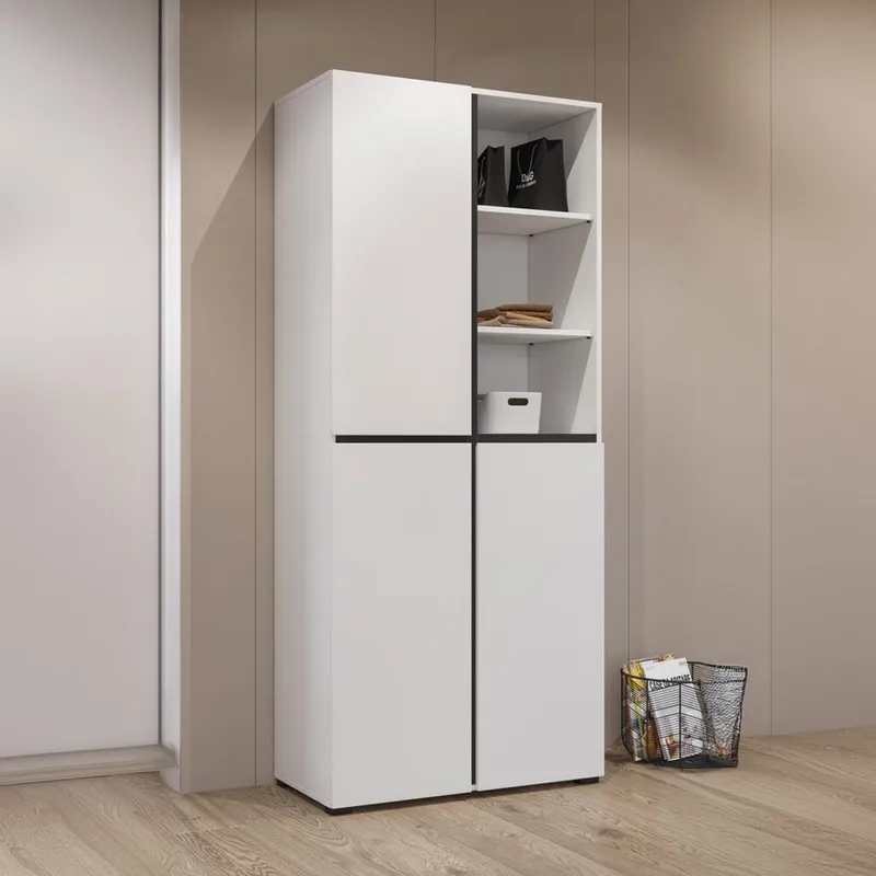 Garderob Kors 3 dörrar - Vit - Förvaring - Sko- & klädförvaring - Garderober & garderobssystem