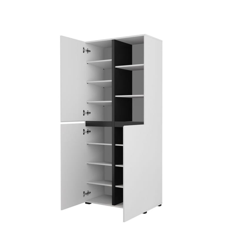 Garderob Kors 3 dörrar - Vit - Förvaring - Sko- & klädförvaring - Garderober & garderobssystem