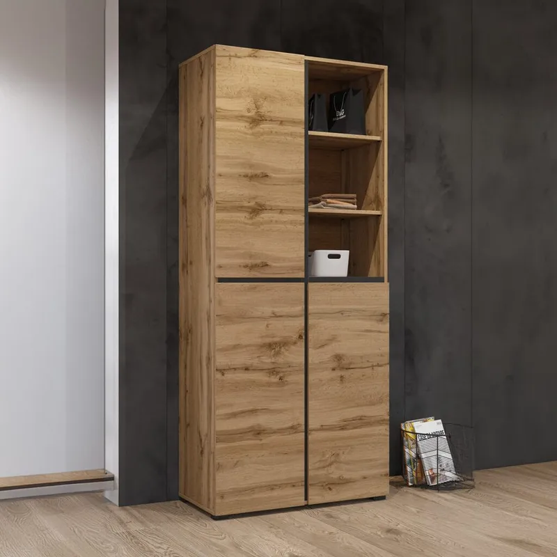 Garderob Kors 3 dörrar - Wotan Ek - Förvaring - Sko- & klädförvaring - Garderober & garderobssystem