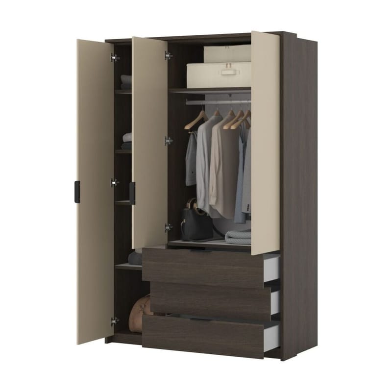 Garderob Mola 3 Dörrar med 3 Lådor - Förvaring - Sko- & klädförvaring - Garderober & garderobssystem