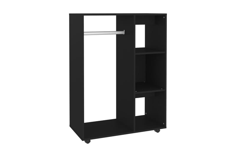 Garderob svart 80x40x110 cm spånskiva - Svart - Förvaring - Sko- & klädförvaring - Garderober & garderobssystem