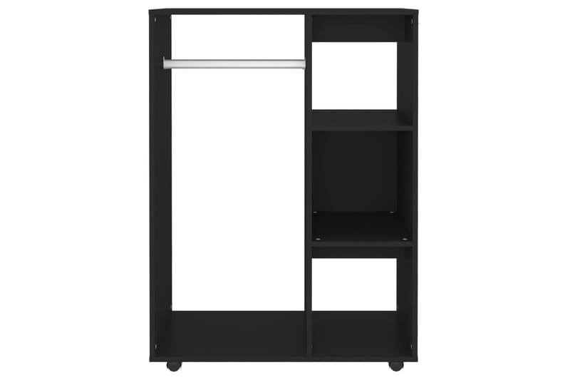 Garderob svart 80x40x110 cm spånskiva - Svart - Förvaring - Sko- & klädförvaring - Garderober & garderobssystem