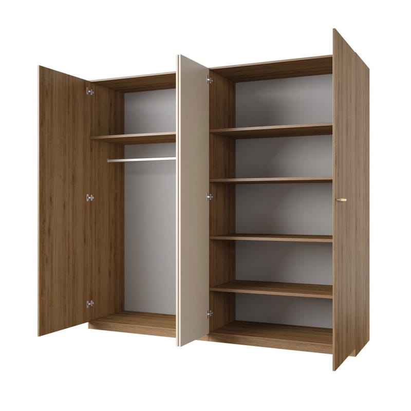 Garderob Vertina 4 Dörrar 2 Speglar - Förvaring - Sko- & klädförvaring - Garderober & garderobssystem