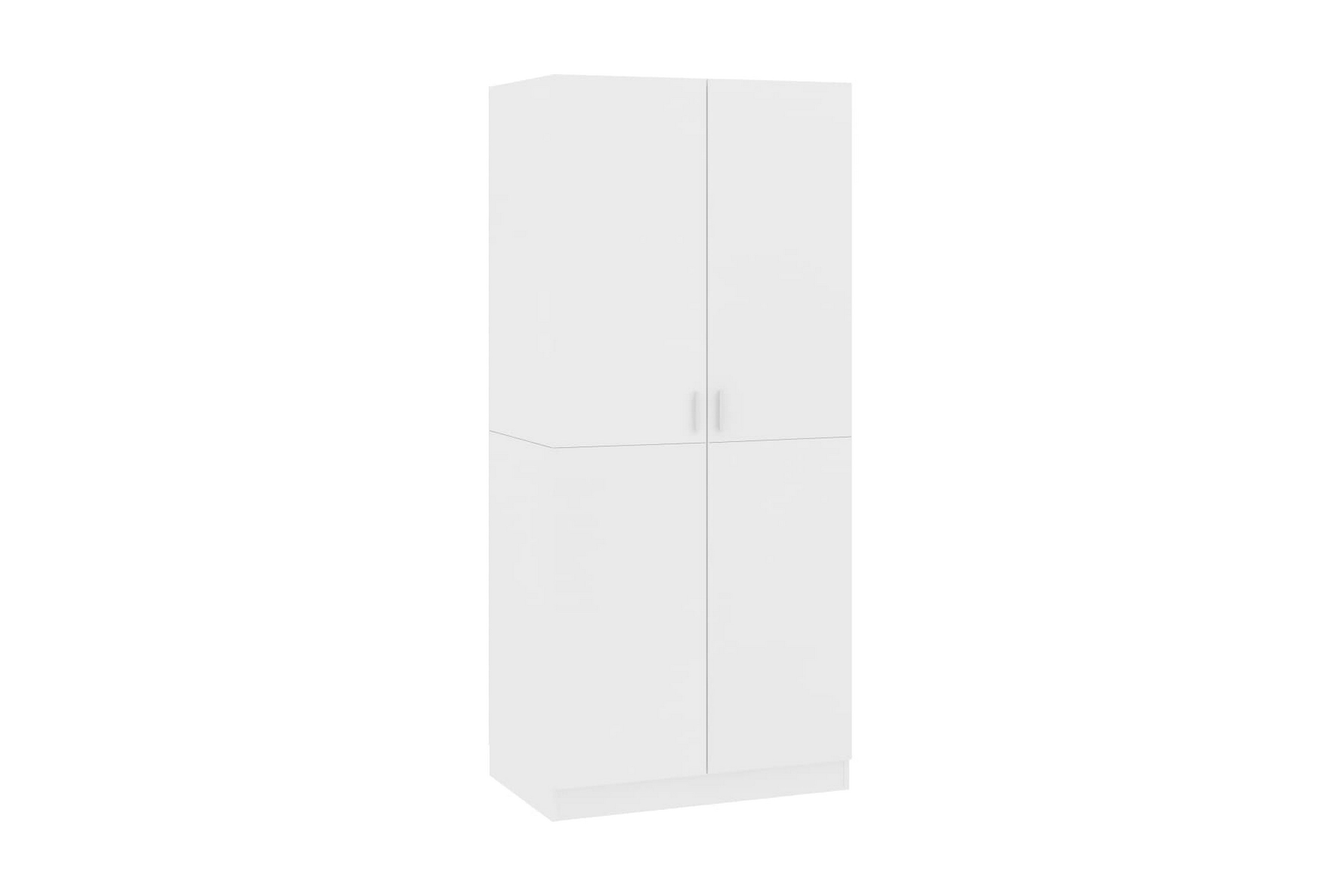 Garderob vit 80x52x180 cm spånskiva – Vit