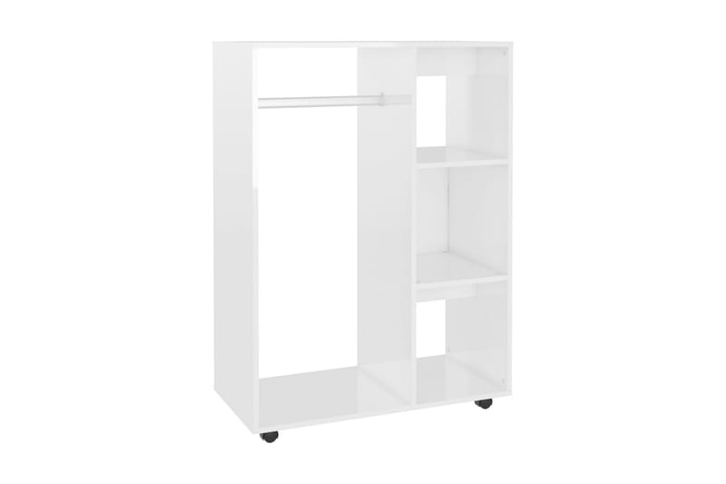 Garderob vit högglans 80x40x110 cm spånskiva - Vit högglans - Förvaring - Sko- & klädförvaring - Garderober & garderobssystem