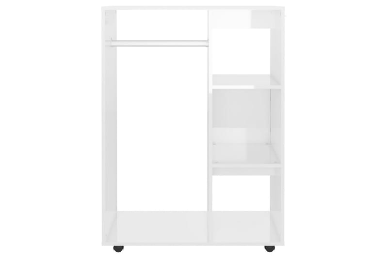 Garderob vit högglans 80x40x110 cm spånskiva - Vit högglans - Förvaring - Sko- & klädförvaring - Garderober & garderobssystem