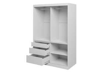 Abricot Garderob med Spegel 140x216x65 cm - Svart - Förvaring - Sko- & klädförvaring - Garderober & garderobssystem
