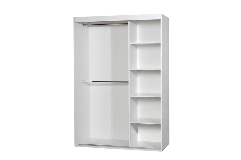 ALBENDEA Garderob med Spegel 120 cm Vit - Förvaring - Sko- & klädförvaring - Garderober & garderobssystem
