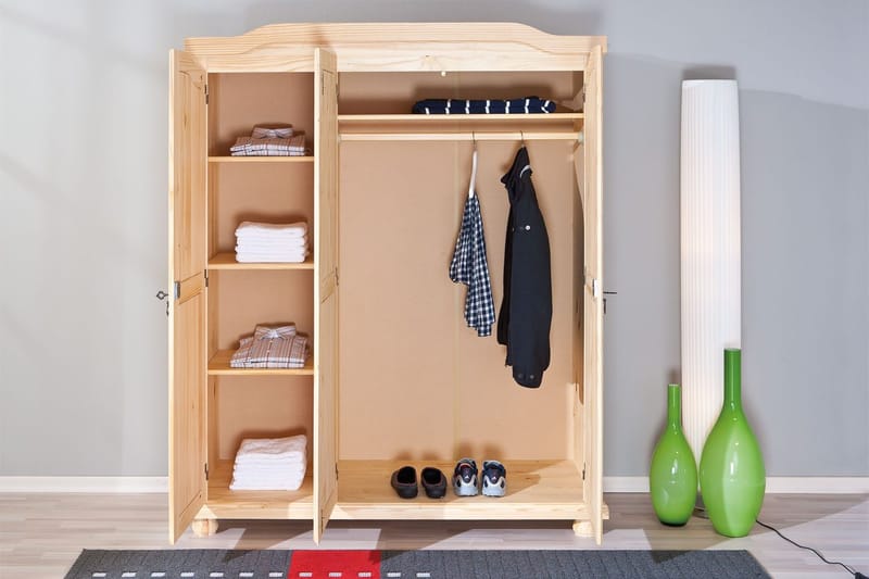 Amalia Garderob 150 cm - Furu - Förvaring - Sko- & klädförvaring - Garderober & garderobssystem