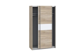 Amyracle Garderob 62x121 cm - Vit/Brun/Grå - Förvaring - Sko- & klädförvaring - Garderober & garderobssystem