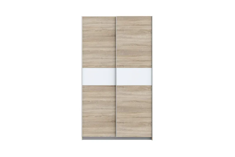 Amyracle Garderob 62x121 cm - Vit/Brun/Grå - Förvaring - Sko- & klädförvaring - Garderober & garderobssystem