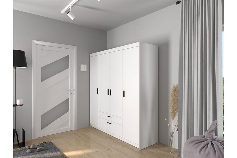 ANSMARK Garderob 53x190x176,3  cm Vit - Förvaring - Sko- & klädförvaring - Garderober & garderobssystem