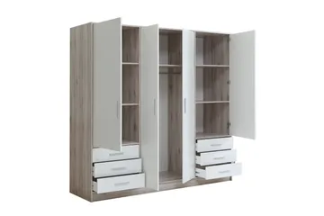 Ashgate Garderob 207 cm - Brun/Vit - Förvaring - Sko- & klädförvaring - Garderober & garderobssystem