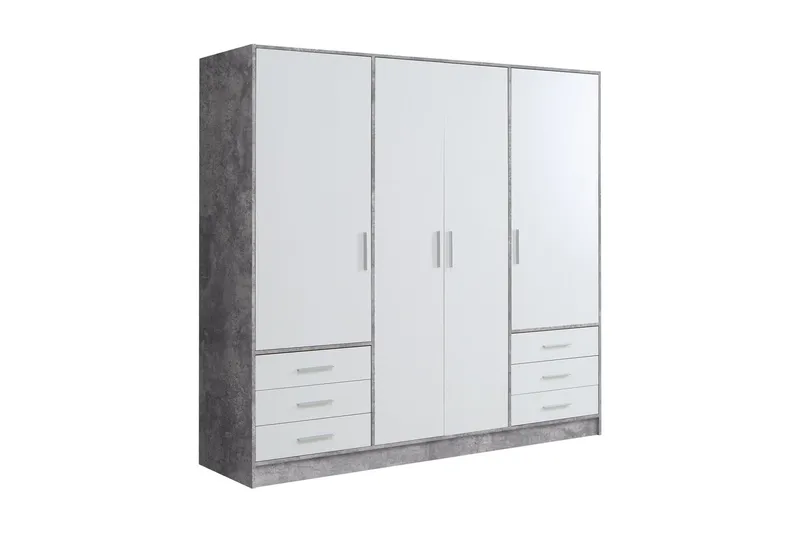 Ashgate Garderob 207 cm - Grå/Vit - Förvaring - Sko- & klädförvaring - Garderober & garderobssystem