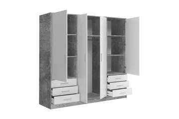 Ashgate Garderob 207 cm - Grå/Vit - Förvaring - Sko- & klädförvaring - Garderober & garderobssystem
