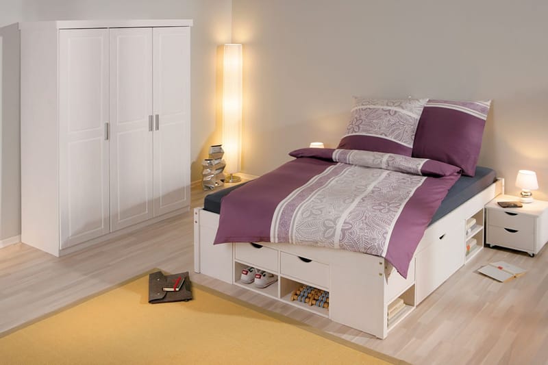 Bailey Garderob 140 cm - Vit - Förvaring - Sko- & klädförvaring - Garderober & garderobssystem