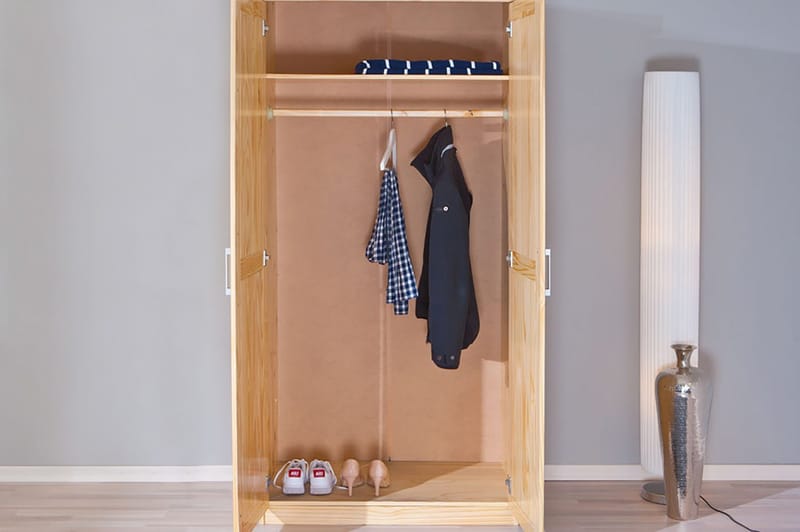 Bailey Garderob 95 cm - Furu - Förvaring - Sko- & klädförvaring - Garderober & garderobssystem