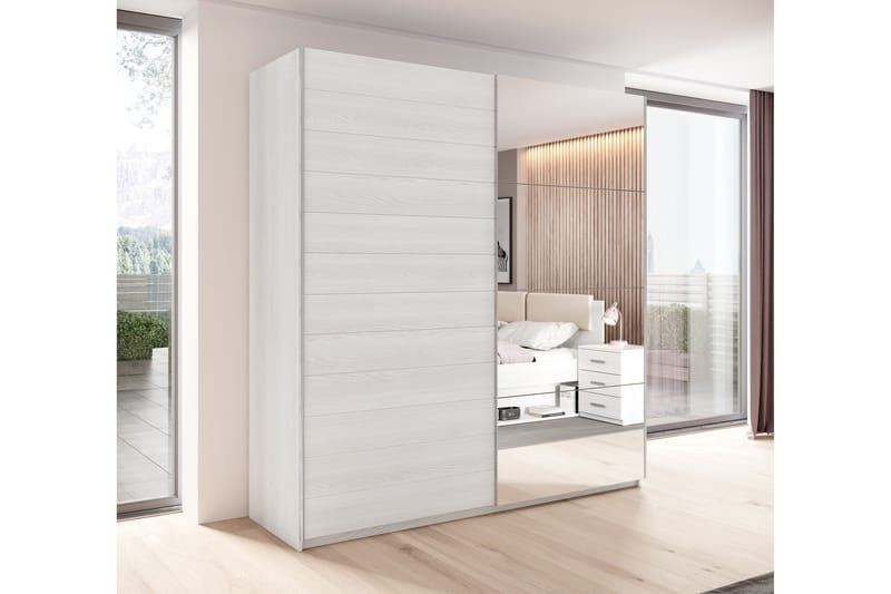 Bovera Garderob 61x200 cm - Askgrå - Förvaring - Sko- & klädförvaring - Garderober & garderobssystem