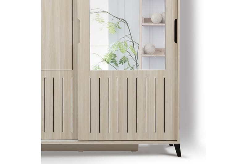 BRADLEY Garderob 120 Ljus Trä - Ljus Trä - Förvaring - Sko- & klädförvaring - Garderober & garderobssystem