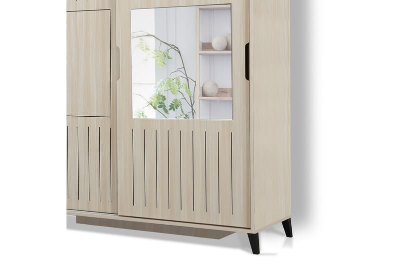 BRADLEY Garderob 120 Ljus Trä - Ljus Trä - Förvaring - Sko- & klädförvaring - Garderober & garderobssystem