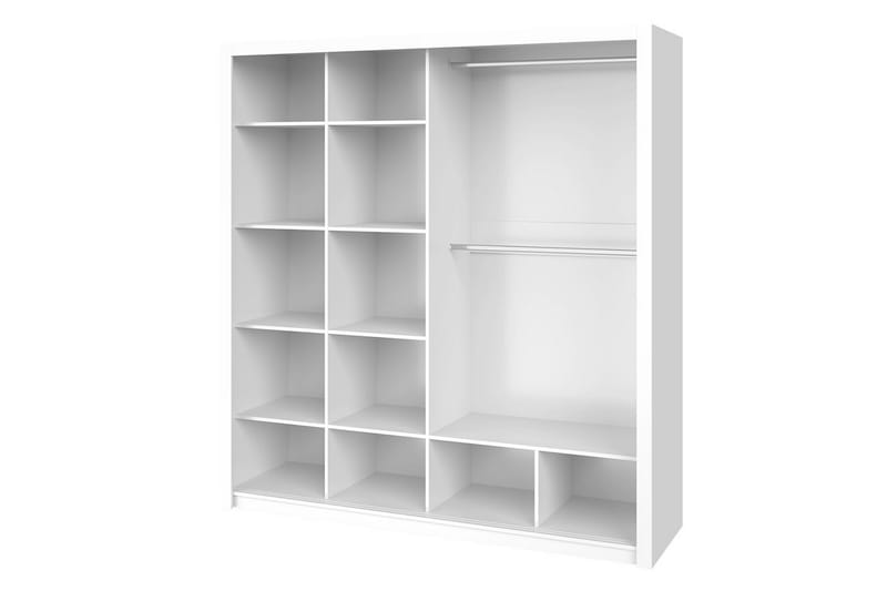 BRASEL Garderob 200 cm Vit - Förvaring - Sko- & klädförvaring - Garderober & garderobssystem