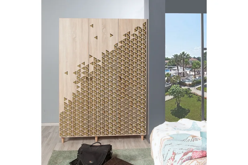 Brokind Garderob 135 cm - Brun - Förvaring - Sko- & klädförvaring - Garderober & garderobssystem