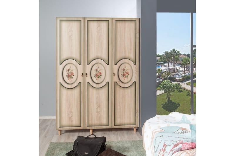 Brokind Garderob 135 cm - Brun - Förvaring - Sko- & klädförvaring - Garderober & garderobssystem