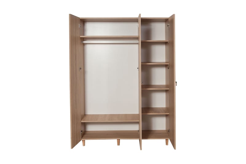 Brokind Garderob 135 cm - Brun - Förvaring - Sko- & klädförvaring - Garderober & garderobssystem