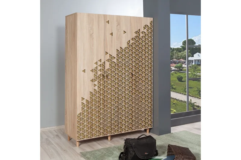 Brokind Garderob 135 cm - Brun - Förvaring - Sko- & klädförvaring - Garderober & garderobssystem