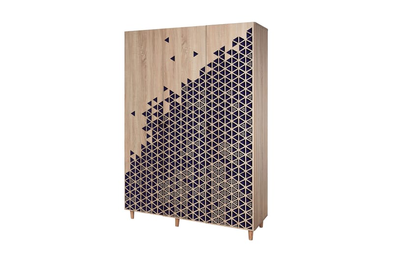 Brokind Garderob 135 cm - Brun/Blå - Förvaring - Sko- & klädförvaring - Garderober & garderobssystem