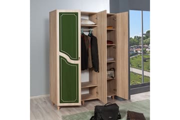 Brokind Garderob 135 cm - Brun/Grön - Förvaring - Sko- & klädförvaring - Garderober & garderobssystem