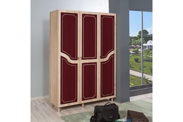 Brokind Garderob 135 cm - Brun/Röd - Förvaring - Sko- & klädförvaring - Garderober & garderobssystem