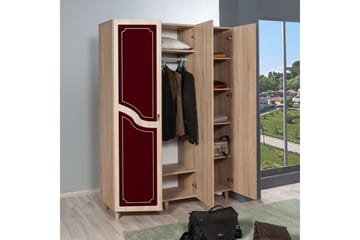 Brokind Garderob 135 cm - Brun/Röd - Förvaring - Sko- & klädförvaring - Garderober & garderobssystem