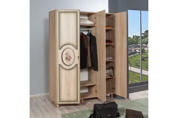 Brokind Garderob 135 cm i Trä - Beige - Förvaring - Sko- & klädförvaring - Garderober & garderobssystem