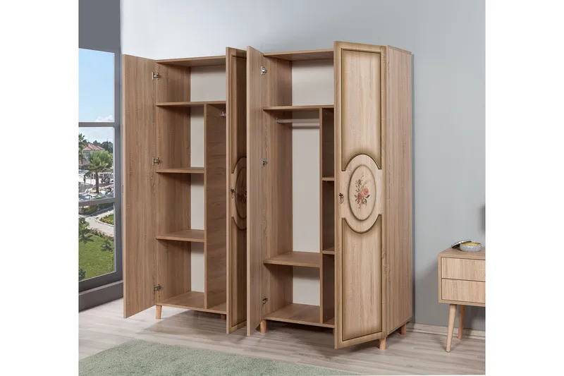 Brokind Garderob 180 cm - Brun - Förvaring - Sko- & klädförvaring - Garderober & garderobssystem