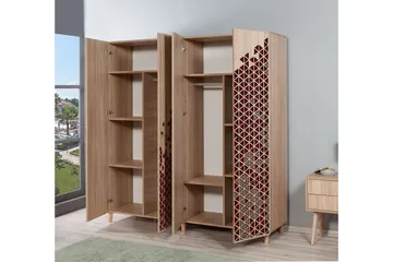 Brokind Garderob 180 cm - Brun - Förvaring - Sko- & klädförvaring - Garderober & garderobssystem