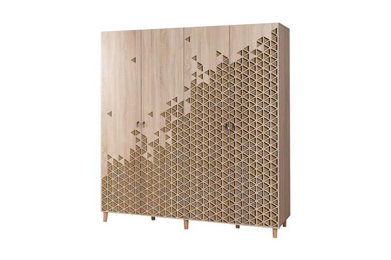 Brokind Garderob 180 cm, Brun/Ek