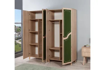 Brokind Garderob 180 cm - Brun/Grön - Förvaring - Sko- & klädförvaring - Garderober & garderobssystem