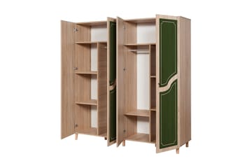 Brokind Garderob 180 cm - Brun/Grön - Förvaring - Sko- & klädförvaring - Garderober & garderobssystem