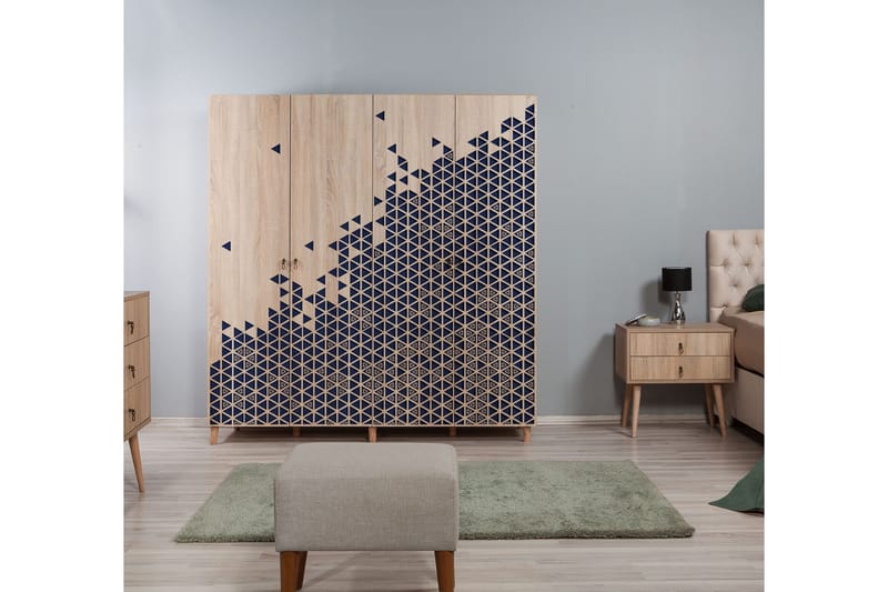 Brokind Garderob 180 cm - Brun/Lila - Förvaring - Sko- & klädförvaring - Garderober & garderobssystem