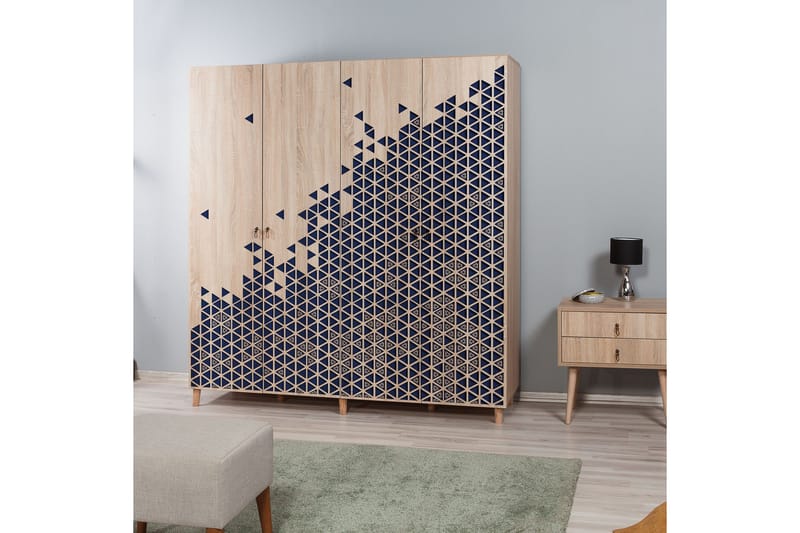 Brokind Garderob 180 cm - Brun/Lila - Förvaring - Sko- & klädförvaring - Garderober & garderobssystem