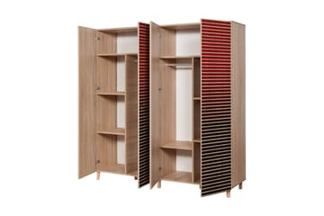 Brokind Garderob 180 cm - Brun/Röd - Förvaring - Sko- & klädförvaring - Garderober & garderobssystem