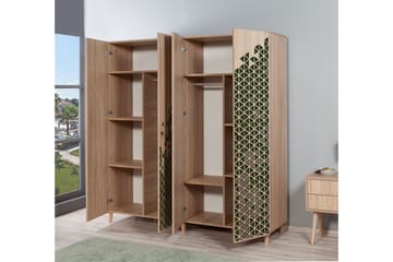 Brokind Garderob 180 cm - Brun/Svart/Ek - Förvaring - Sko- & klädförvaring - Garderober & garderobssystem