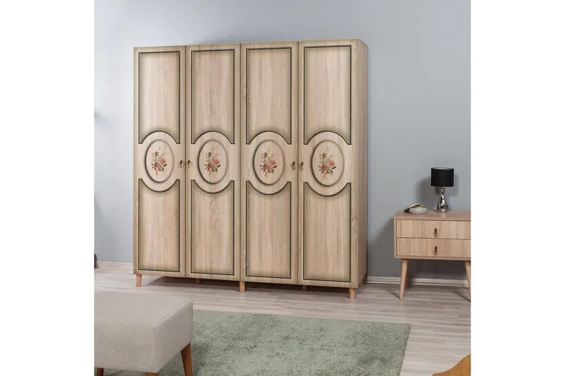 Brokind Garderob 180 cm - Ek/Brun - Förvaring - Sko- & klädförvaring - Garderober & garderobssystem