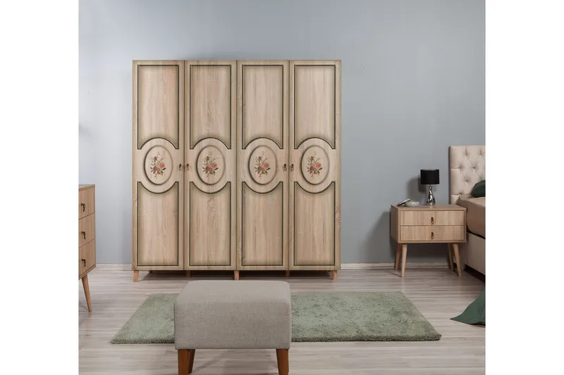 Brokind Garderob 180 cm - Ek/Brun - Förvaring - Sko- & klädförvaring - Garderober & garderobssystem