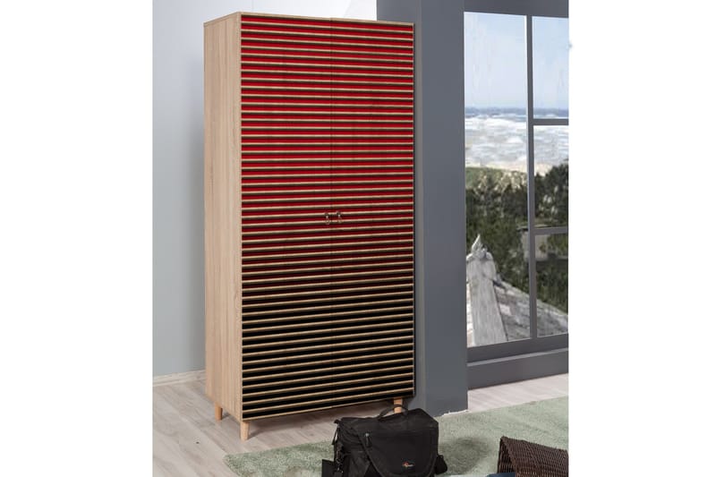 Brokind Garderob 90 cm - Brun - Förvaring - Sko- & klädförvaring - Garderober & garderobssystem