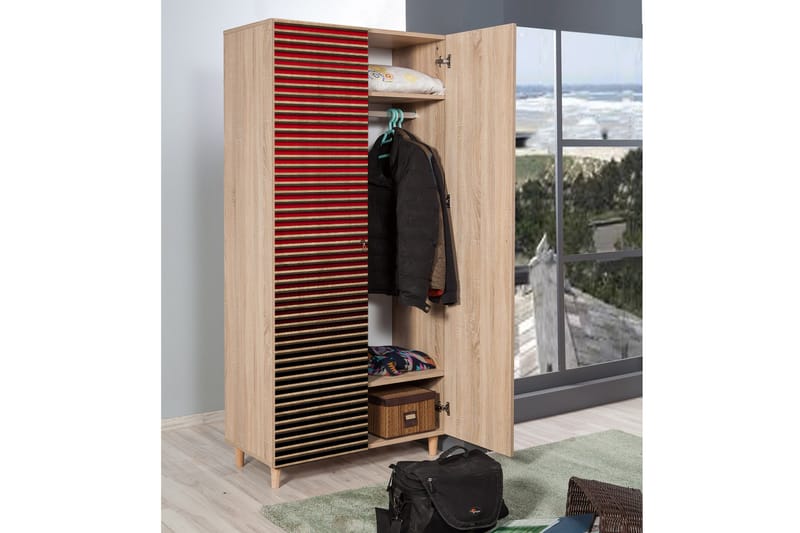 Brokind Garderob 90 cm - Brun - Förvaring - Sko- & klädförvaring - Garderober & garderobssystem