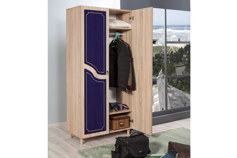 Brokind Garderob 90 cm - Brun - Förvaring - Sko- & klädförvaring - Garderober & garderobssystem